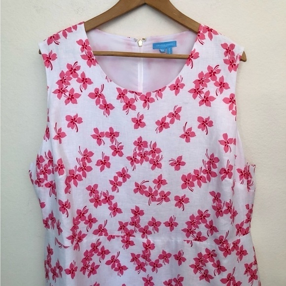 NWOT Draper James Floral Linen Faux Wrap Dress - Picture 5 of 15